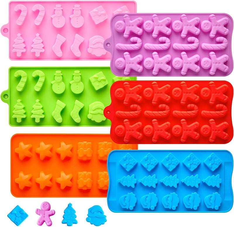 CLUEWR Christmas Silicone Candy Molds Set of 6 - Image 1